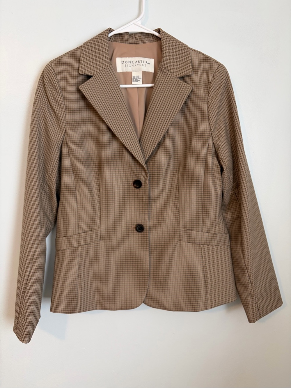 Doncaster Signature Brown Micro-Check Blazer size 10